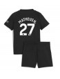 Manchester City Matheus Nunes #27 Replika Borta Kläder Barn 2025-26 Kortärmad (+ byxor)
